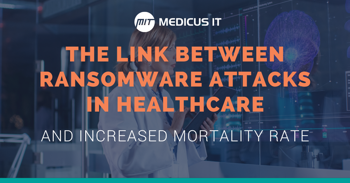 medicus IT ransomware attacks in healthcare infographic